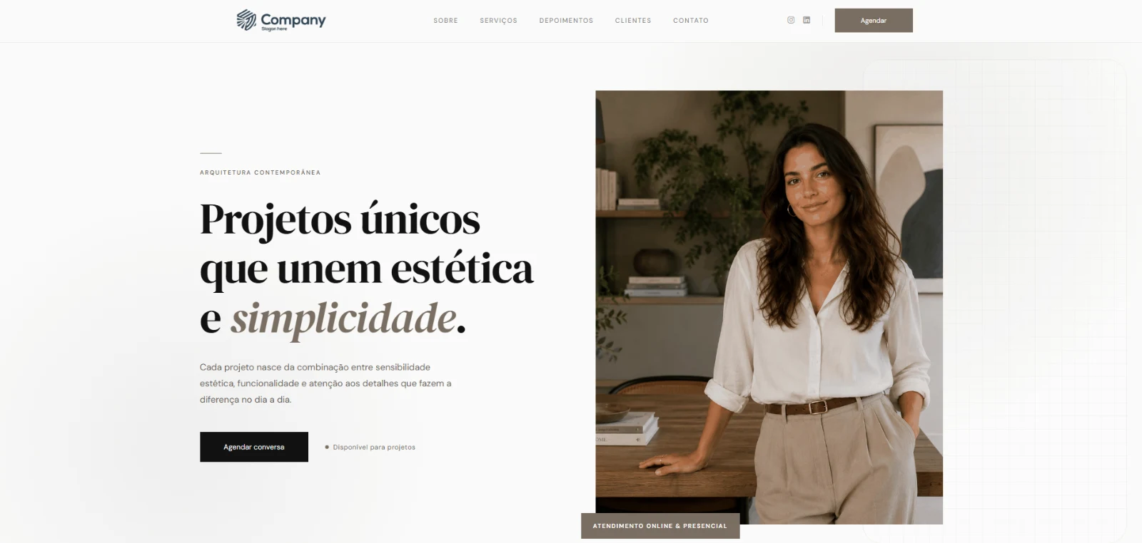 Prévia do modelo Minimalista